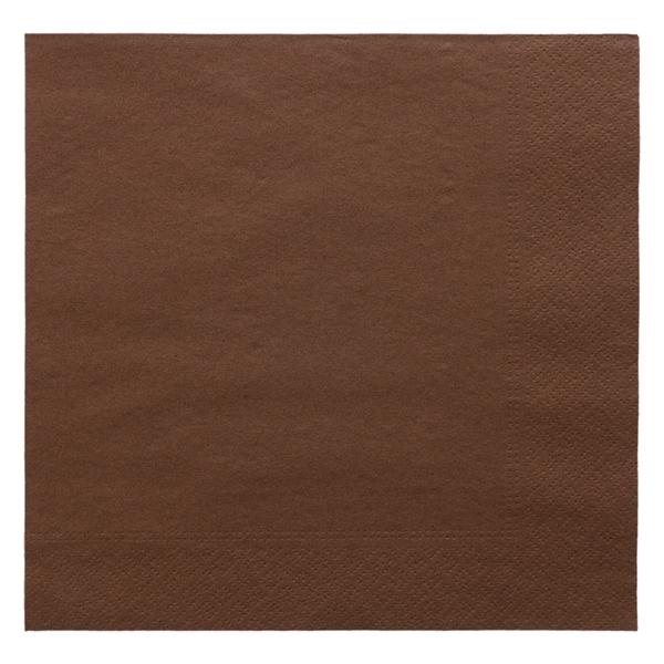 SERVILLETA ECOLABEL DOBLE CAPA CHOCOLATE - 40x40 CM (1600 Unidades)