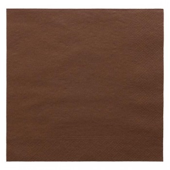 SERVILLETA ECOLABEL DOBLE CAPA CHOCOLATE - 40x40 CM