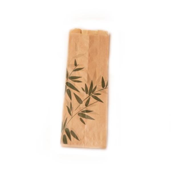 BOLSA ANTIGRASA KRAFT HAVANA FEEL GRREN - 7+4x22 CM (500 Unidades)
