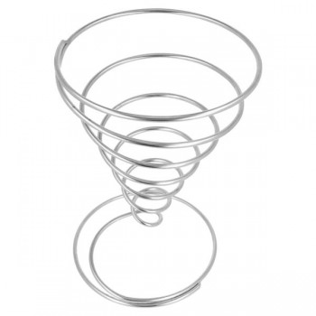 CONO ESPIRAL DE ACERO INOXIDABLE - 13x23 CM