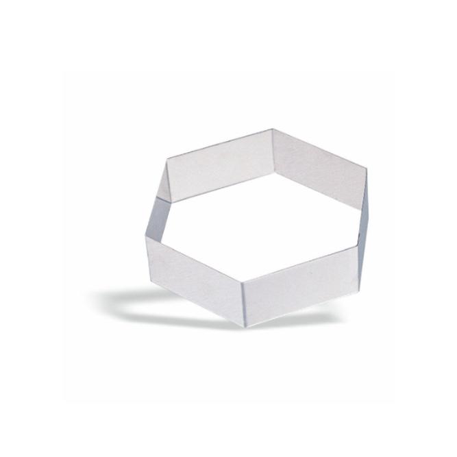 MOLDE HEXAGONAL DE PASTELERÍA - 10x4,5 CM