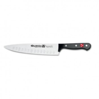 CUCHILLO COCINA CHEF ALVEOLADO SYBAREITE MARCA QUNTTIN - 20 CM