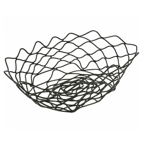 CESTA DE ACERO NEGRO - 24x15,2x7 CM
