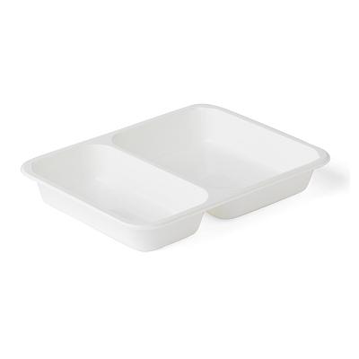 BANDEJA BLANCA SELLABLE HOTRAY 2 COMPARTIMENTOS - 22,5x17,5x3 CM (500 Unidades)