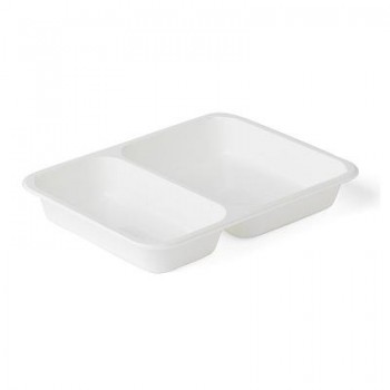 BANDEJA BLANCA SELLABLE HOTRAY 2 COMPARTIMENTOS - 22,5x17,5x3 CM