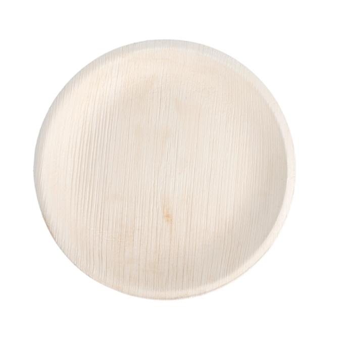 PLATO REDONDO HOJA DE ARECA - 18 CM