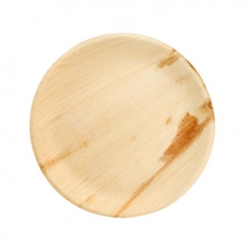 PLATO REDONDO HOJA DE ARECA - 23 CM
