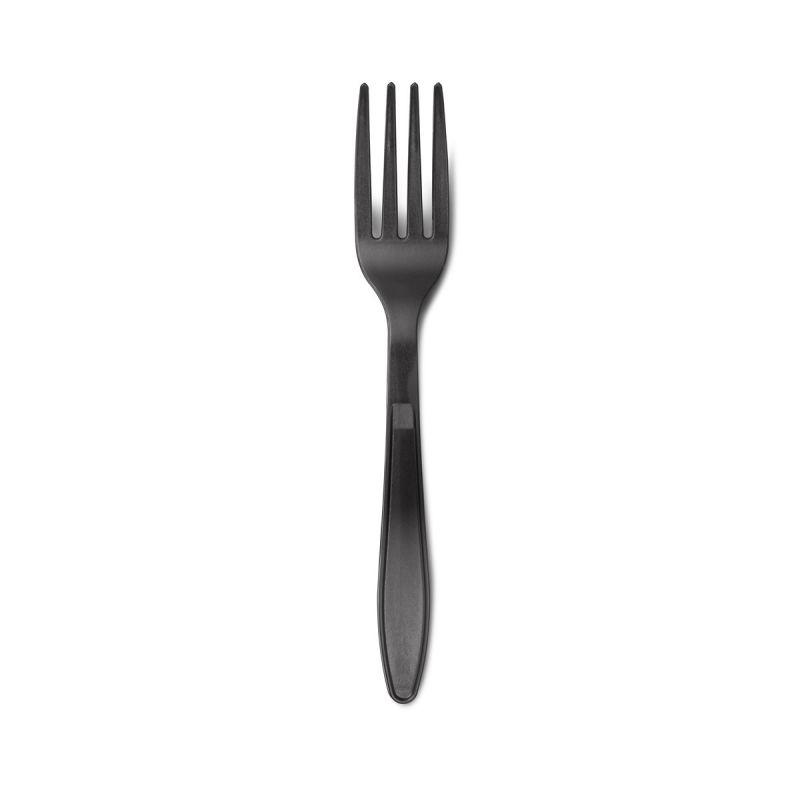 TENEDOR REUTILIZABLE 20 USOS NEGROS - 16,5 CM (1000 Unidades)