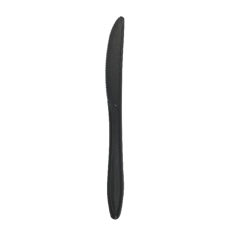 CUCHILLO NEGRO REUTILIZABLE - 16,5 CM (1000 Unidades)