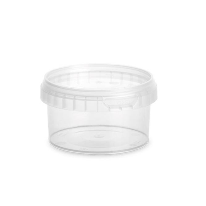 TARRINA TRANSPARENTE CON CIERRE DE SEGURIDAD - 240 ML