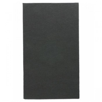 SERVILLETA ECOLABEL NEGRA DOBLE PUNTO PLEGADO 1/6 - 33x40 CM