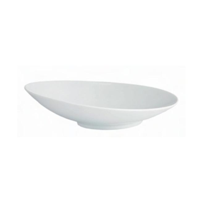 PLATO DE PORCELANA BLANCA COLECCIÓN TRATTORIA - 24,5X8 CM