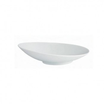 PLATO DE PORCELANA BLANCA COLECCIÓN TRATTORIA - 18x8 CM