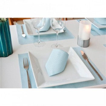 SERVILLETA AZUL CARIBEAN AIRLAID COTTON - 40x40 CM