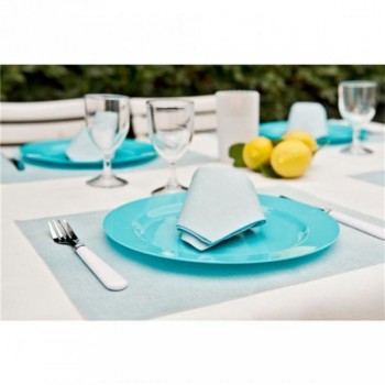 SERVILLETA AZUL CARIBEAN AIRLAID COTTON - 40x40 CM