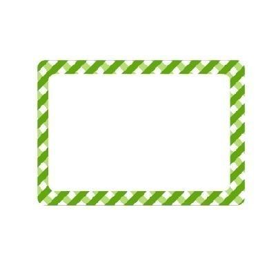 100 HOJA DIN A4 6 ETIQUETAS ADHESIVA RECTANGULAR BLANCA Y VERDE - 62x135 CM