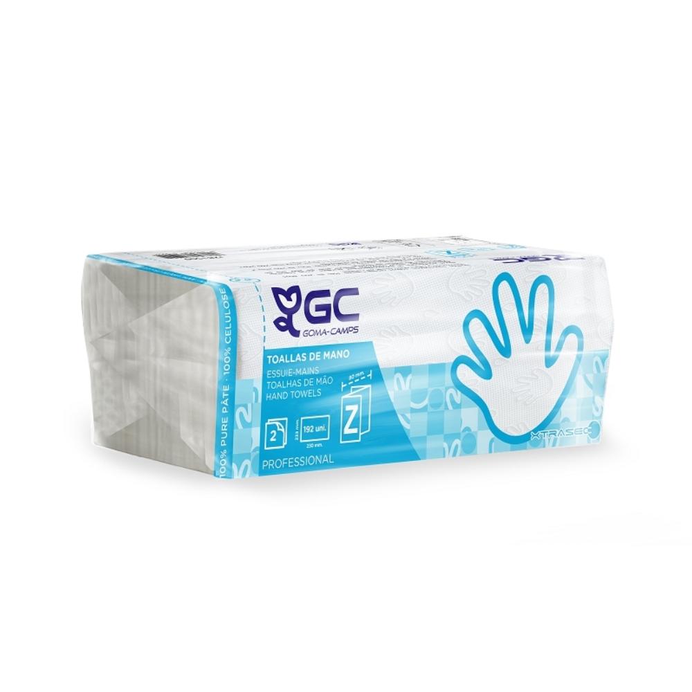 PAQUETE DE 192 TOALLAS DE PASTA PLEGADO ECOLABEL - 23,3x23/8 CM