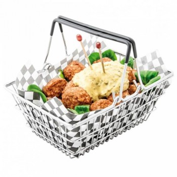MINIATURA DE CESTA DE LA COMPRA PARA TAPAS - 18,5x13,5x9 CM
