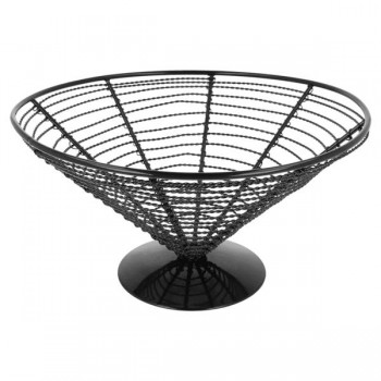 BASKET CÓNICO ACERO INOXIDABLE NEGRO - 23x12,5 CM
