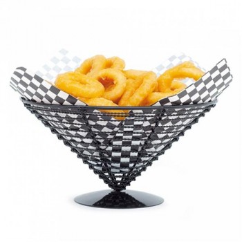 BASKET CÓNICO ACERO INOXIDABLE NEGRO - 23x12,5 CM