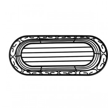 CESTA RECTANGULAR NEGRA DE ACERO - 22,8x9,3x6,4 CM