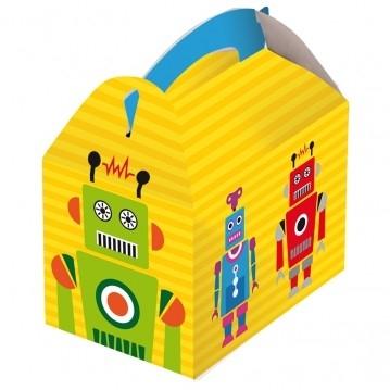CAJA CARTONCILLO PARA MENÚ INFANTIL MODELO ROBOTS - 17x16x10 CM (300 Unidades)