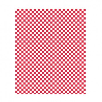 FORMATO PAPEL ANTIGRASA DISEÑO CUADRO ROJO - 31x38 CM