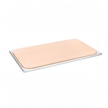 CONJUNTO TABLA MADERA CON CUBETA DE ACERO INOXIDABLE