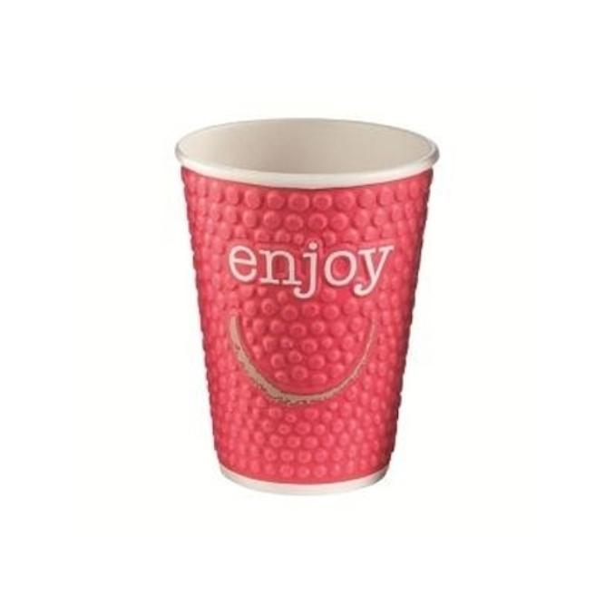 VASO CAFÉ PARA LLEVAR ENJOY COLORES SURTIDOS ACABADO AISLANTE - 360 ML (680 Unidades)