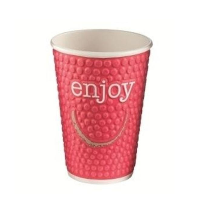 VASO CAFÉ PARA LLEVAR ENJOY COLORES SURTIDOS ACABADO AISLANTE - 480 ML (560 Unidades)