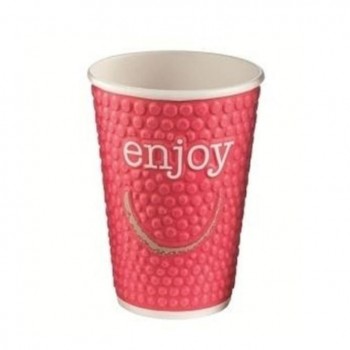 VASO CAFÉ PARA LLEVAR ENJOY COLORES SURTIDOS ACABADO AISLANTE - 480 ML