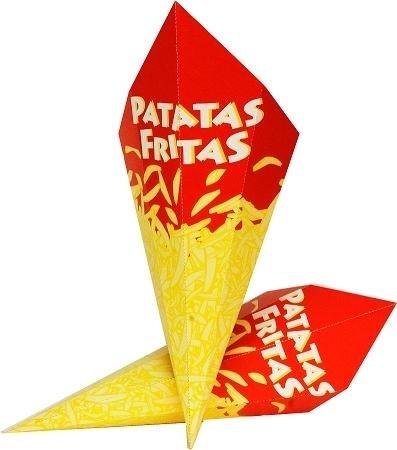 CUCURUCHO CARTONCILLO PARA PATATAS FRITAS OUTLET (1600 Unidades)