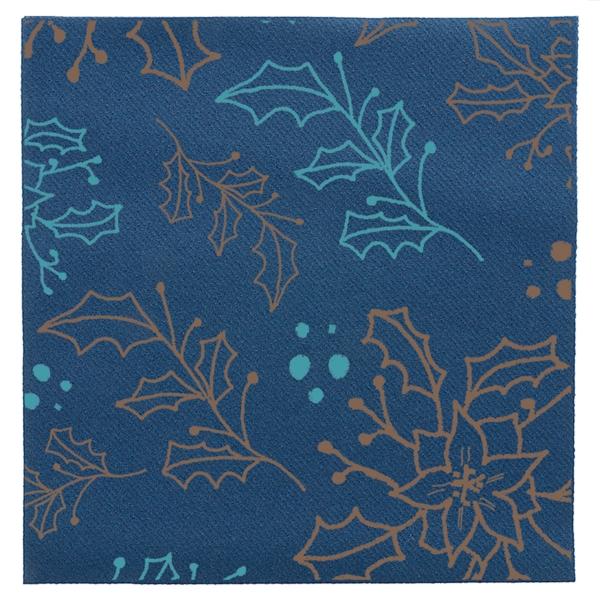 SERVILLETA AIRLAID PRO AZUL NAVIDEÑO - 40x40 CM (700 Unidades)
