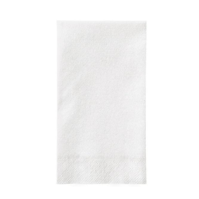 SERVILLETA BLANCA DOBLE CAPA PLEGADA 1/8 - 40x40 CM (2400 Unidades)