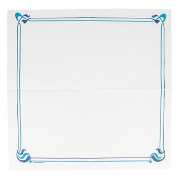 SERVILLETA DOBLE PUNTO DISEÑO CLÁSICA ORLA  AZUL & CELESTE - 40x40 CM