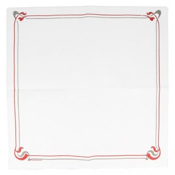SERVILLETA DOBLE CAPA ECOLABEL ORLA  BURDEOS Y GRIS - 40x40 CM