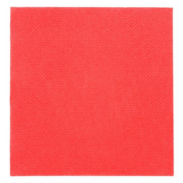 SERVILLETA DOBLE PUNTO ECOLABEL ROJA - 20x20 CM (2400 Unidades)