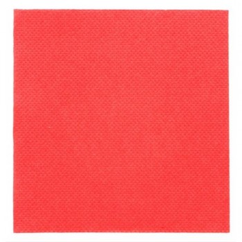 SERVILLETA DOBLE PUNTO ECOLABEL ROJA - 20x20 CM