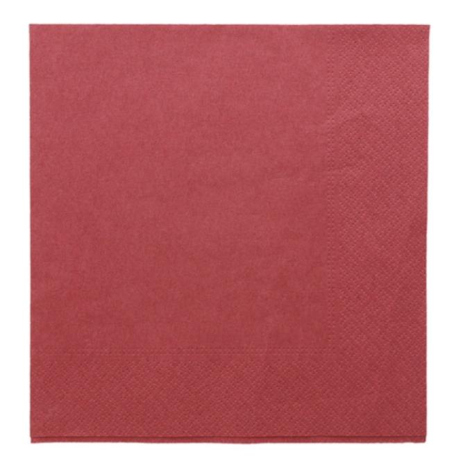 SERVILLETA ECOLABEL DOBLE CAPA BURDEOS - 40x40 CM (1600 Unidades)
