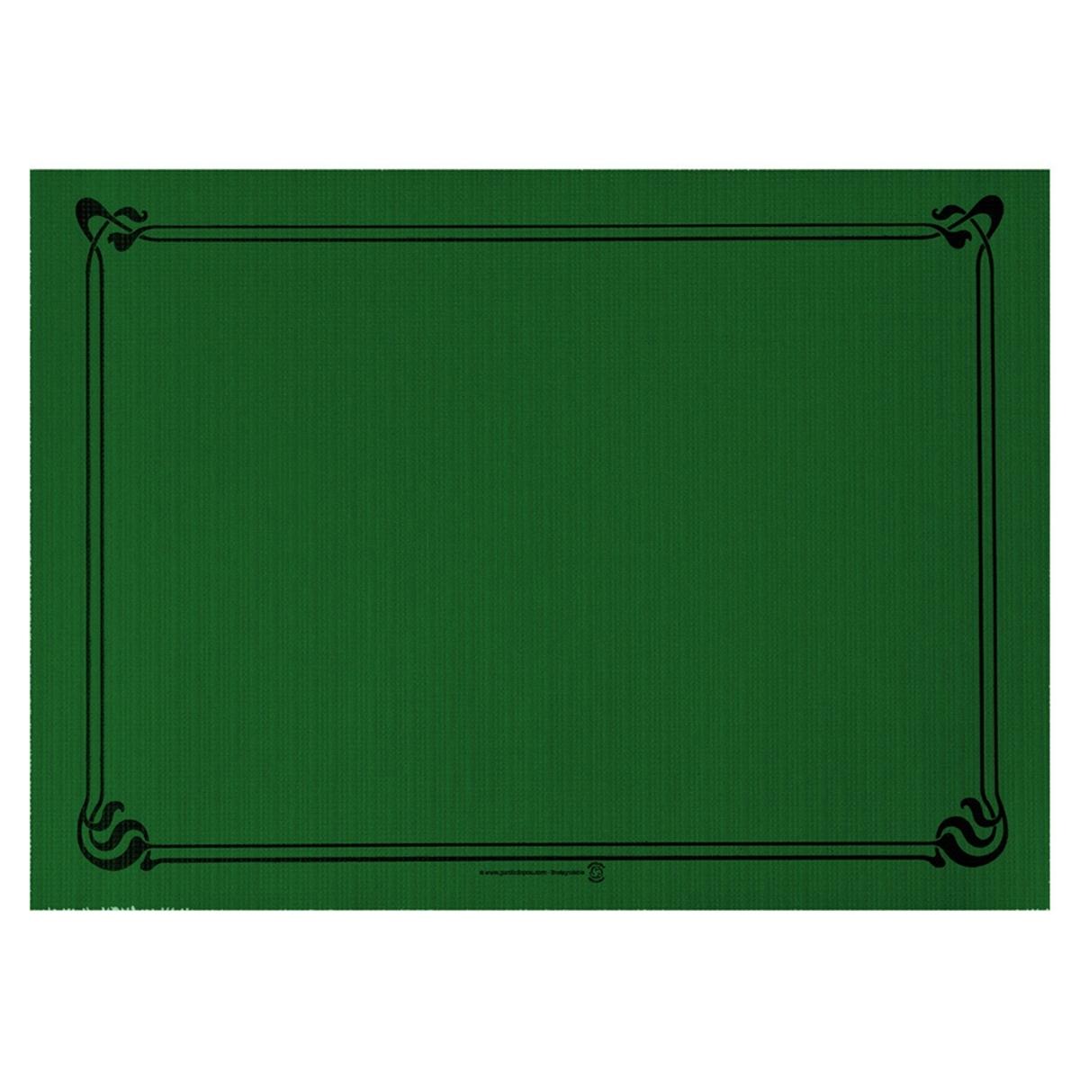MANTEL INDIVIDUAL DISEÑO ORLA VERDE JAGUAR - 31x43 CM (2000 Unidades)