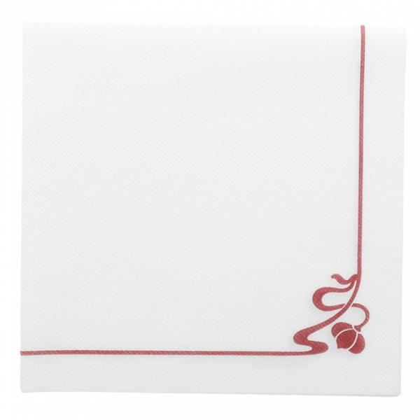 SERVILLETA ORLA FLOR ROSA AIRLAID - 40x40 CM