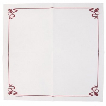 SERVILLETA ORLA FLOR ROSA AIRLAID - 40x40 CM