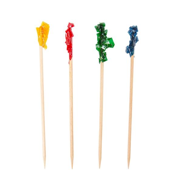 PALILLO HATELETS CELOFÁN EN COLORES SURTIDOS - 7 CM