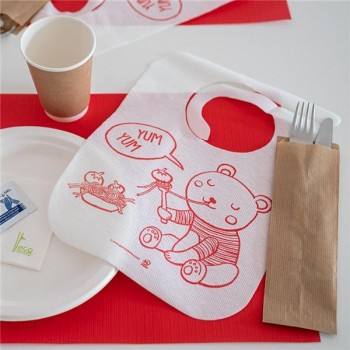 BABERO INFANTAL DESECHABLE AIRLAID - 23x31 CM
