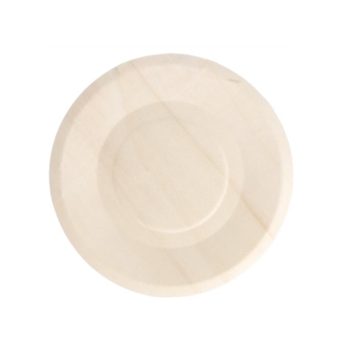 PLATO LLANO REDONDO DE MADERA ACABADO NATURAL - 15,5x1 CM (200 Unidades)