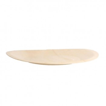 PLATO LLANO REDONDO DE MADERA ACABADO NATURAL - 15,5x1 CM