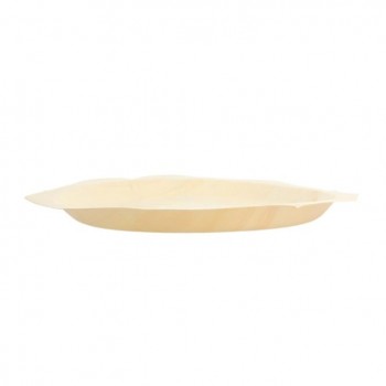 PLATO LLANO OCTOGONAL DE MADERA ACABADO  NATURAL - 26x2,2 CM
