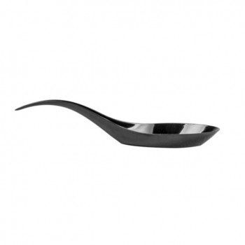 CUCHARA NEGRA PARA APERTIVO Y DESGUSTACIONES  REUTILIZABLE - 37/25X123 MM