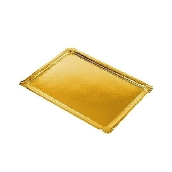 BANDEJA DE CARTÓN EN ORO - 18x24 CM