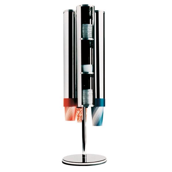 SOPORTE ROTATIVO PARA 4 TUBOS DISPENSADORES DE VASOS/TAPAS - 28x106,68x28 CM